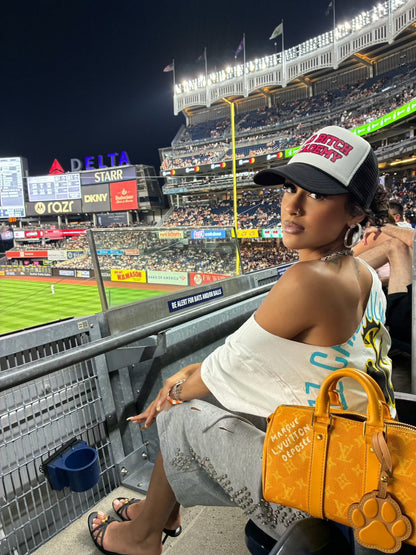 BAD BITCH ACADEMY BUTTON PIN TRUCKER